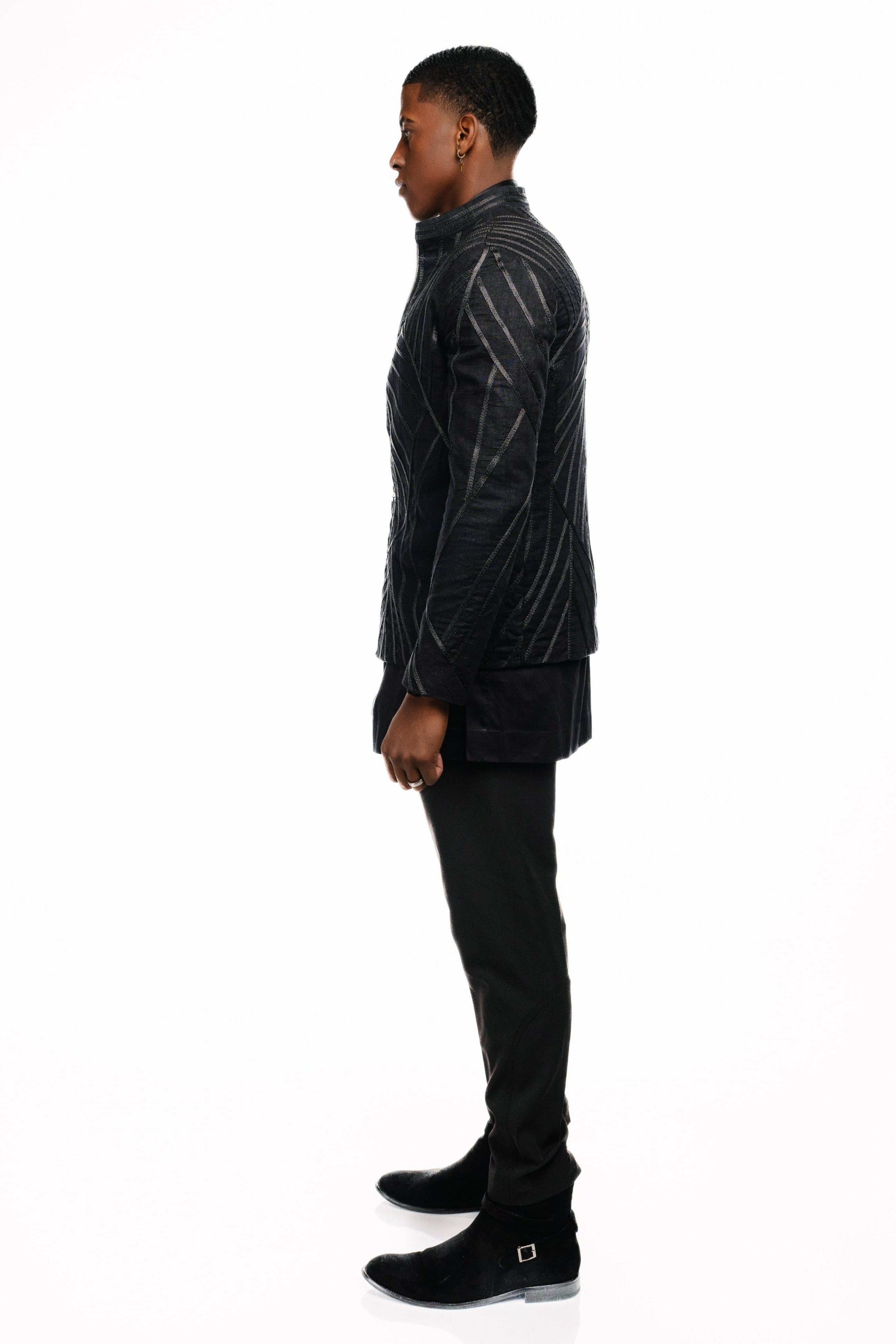 Wool-Linen Taped Jacket Set
