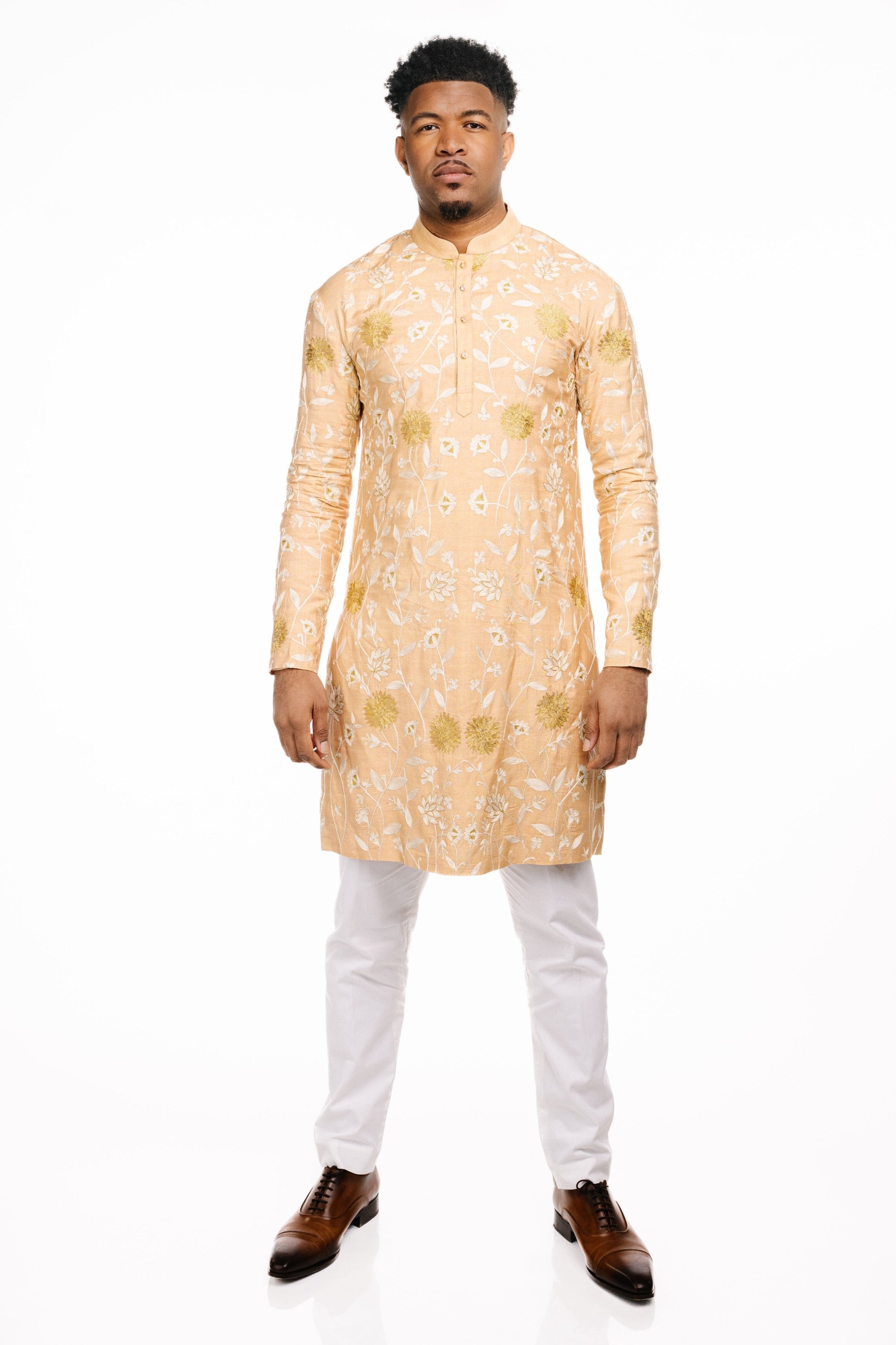 Floral Shali Kurta Set