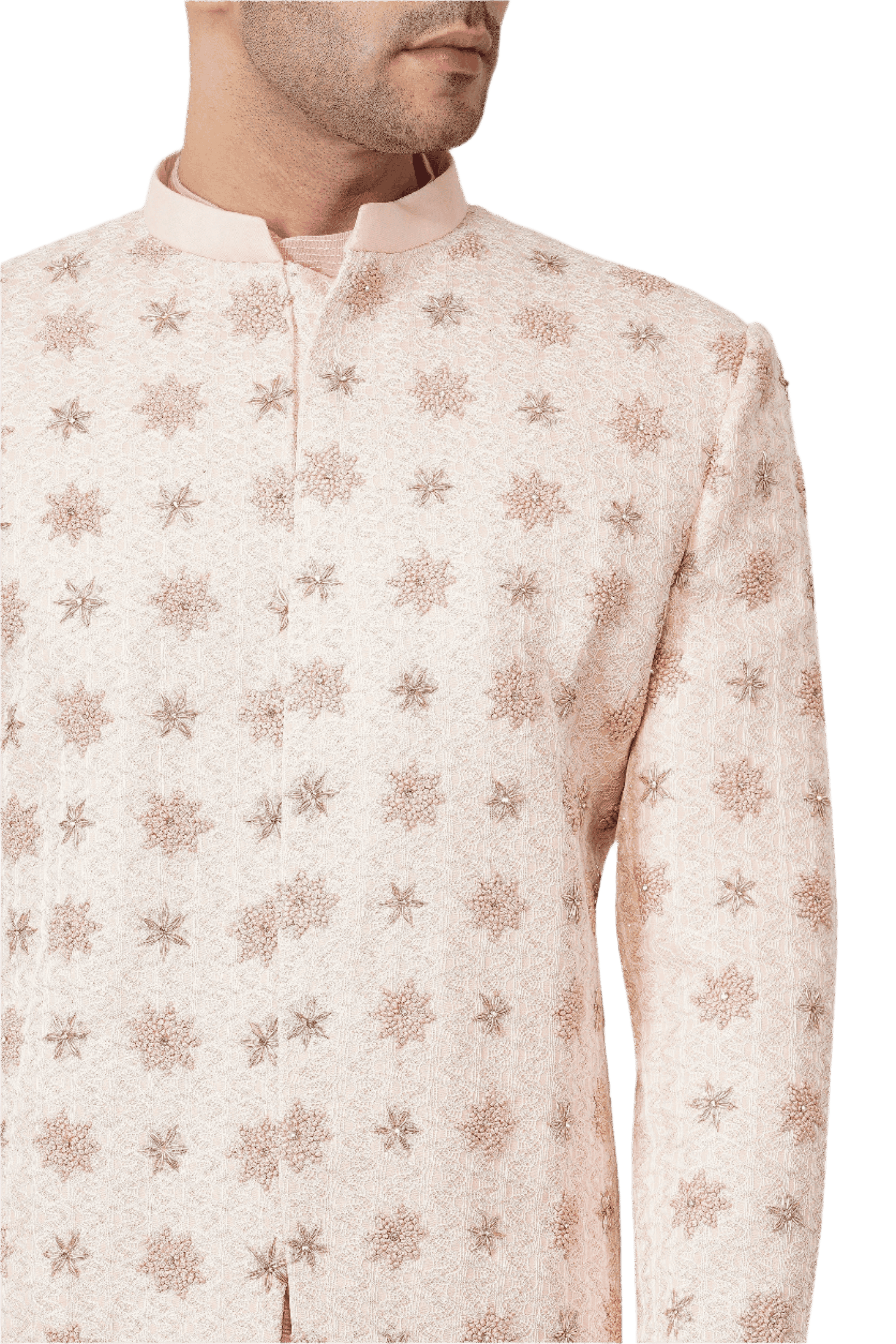 Blush Starred Sherwani Set