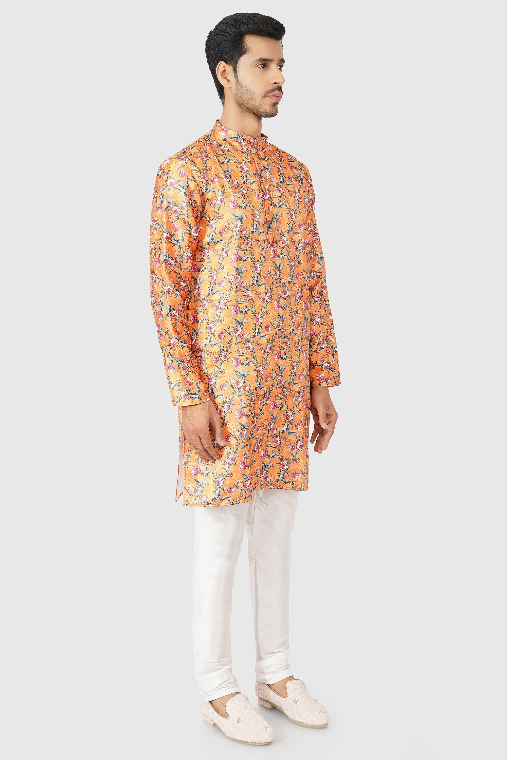 SANTI HOMME Floral Flame Kurta Set