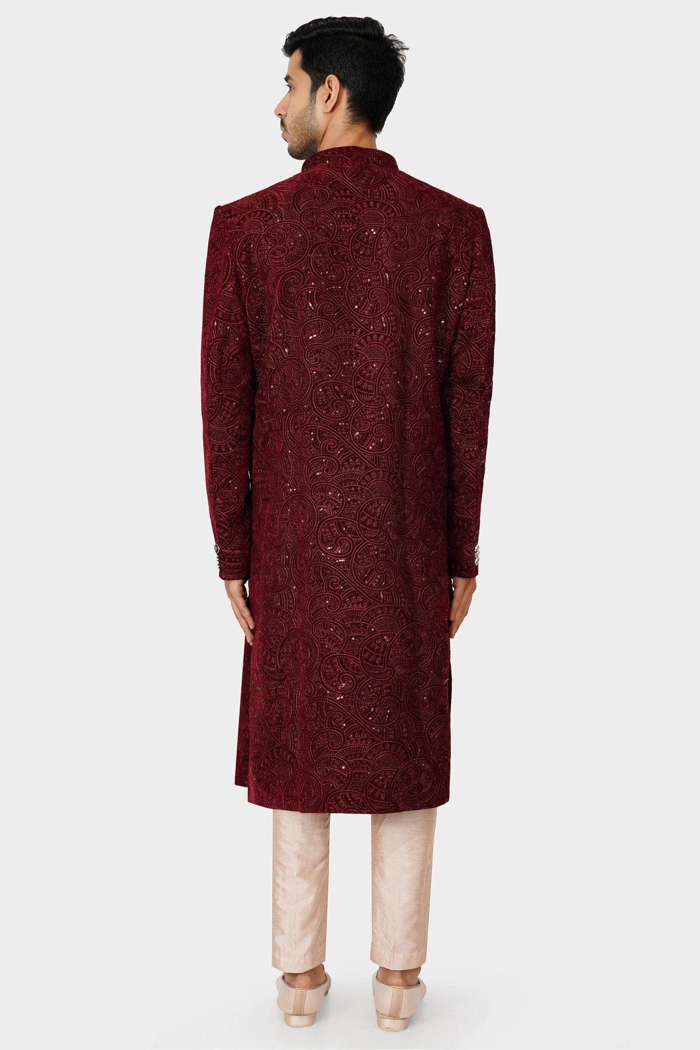 SANTI HOMME Garnet Ornament Sherwani Set