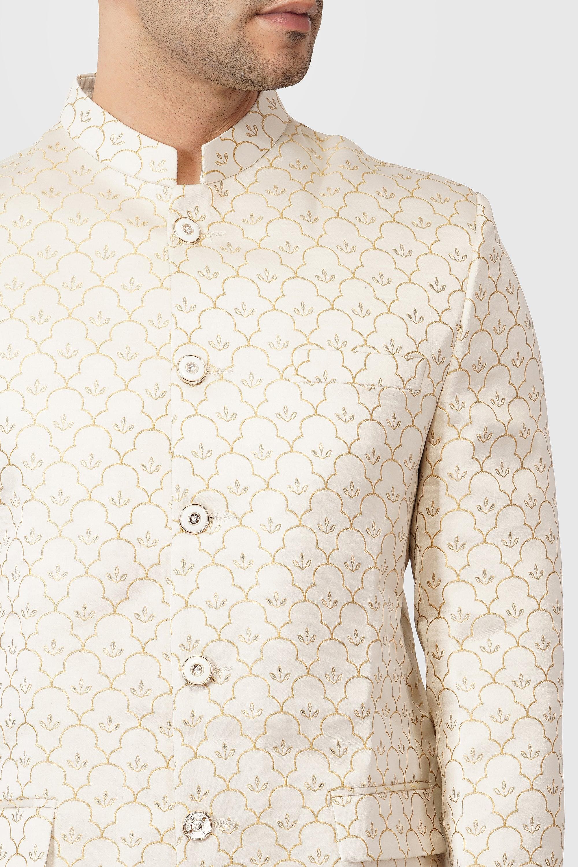 SANTI HOMME Golden Pierce Bandhgala Set