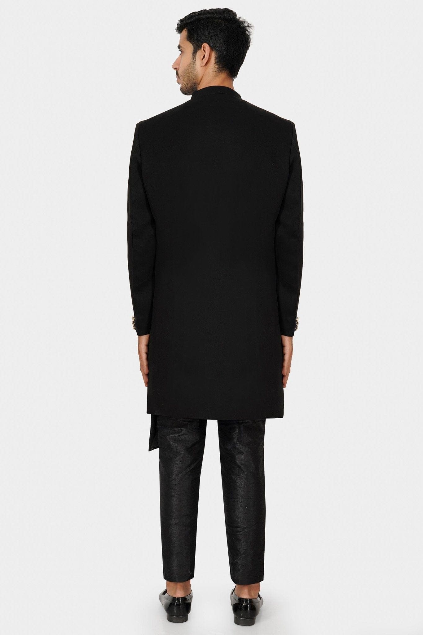SANTI HOMME Nightfall Asymmetrical Sherwani Set