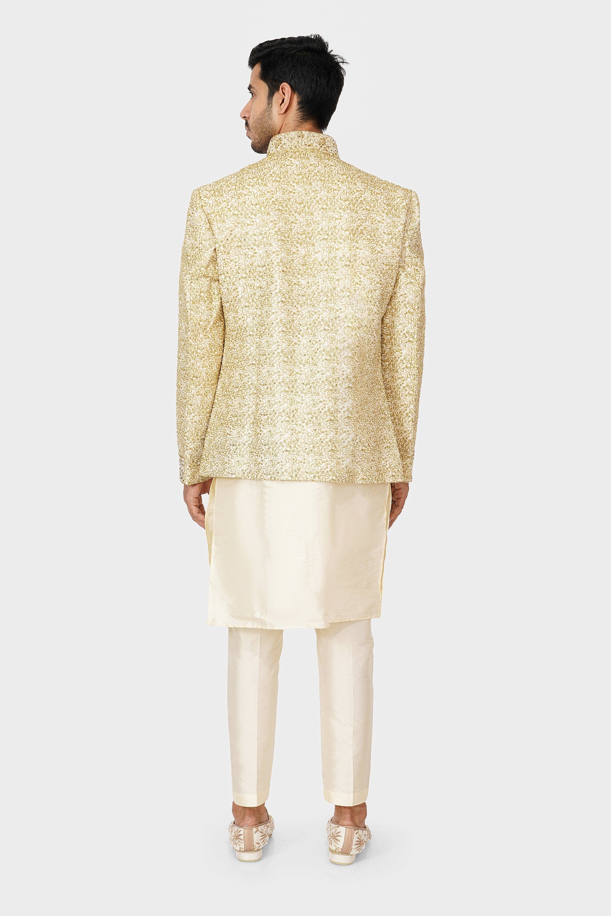 SANTI HOMME Petaled Shrug Sherwani Set