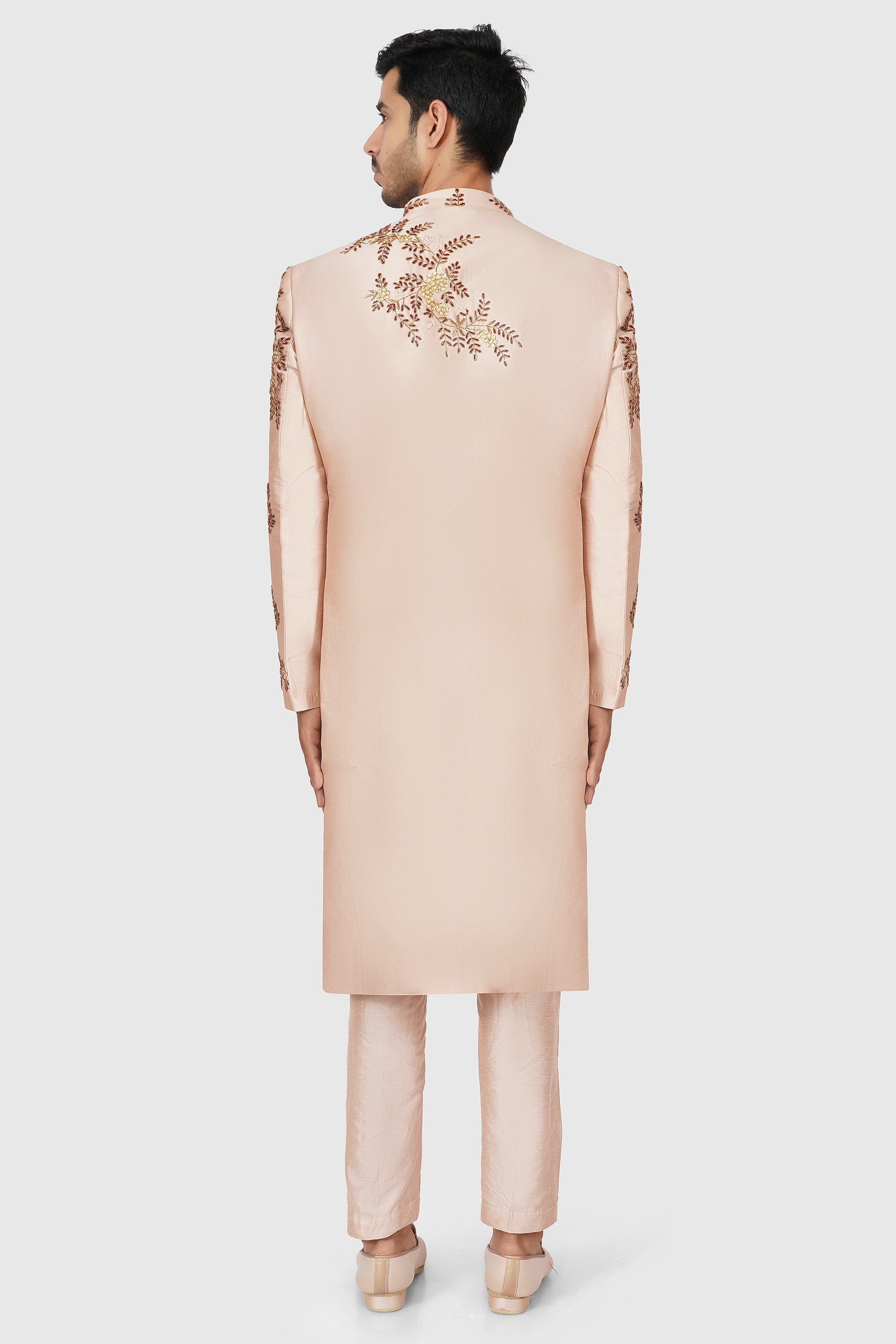 SANTI HOMME Rosé Stone Sherwani Set