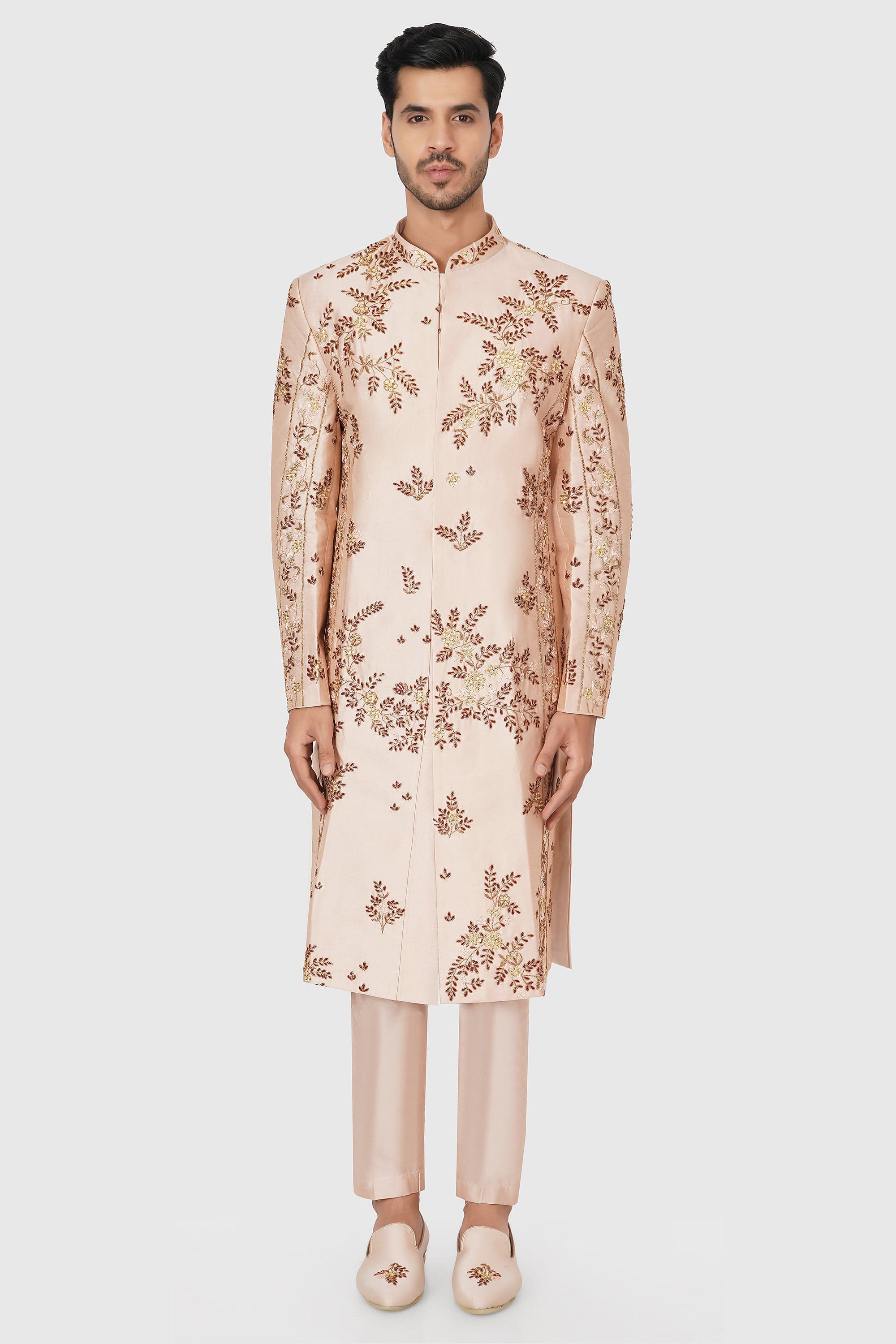 SANTI HOMME Rosé Stone Sherwani Set
