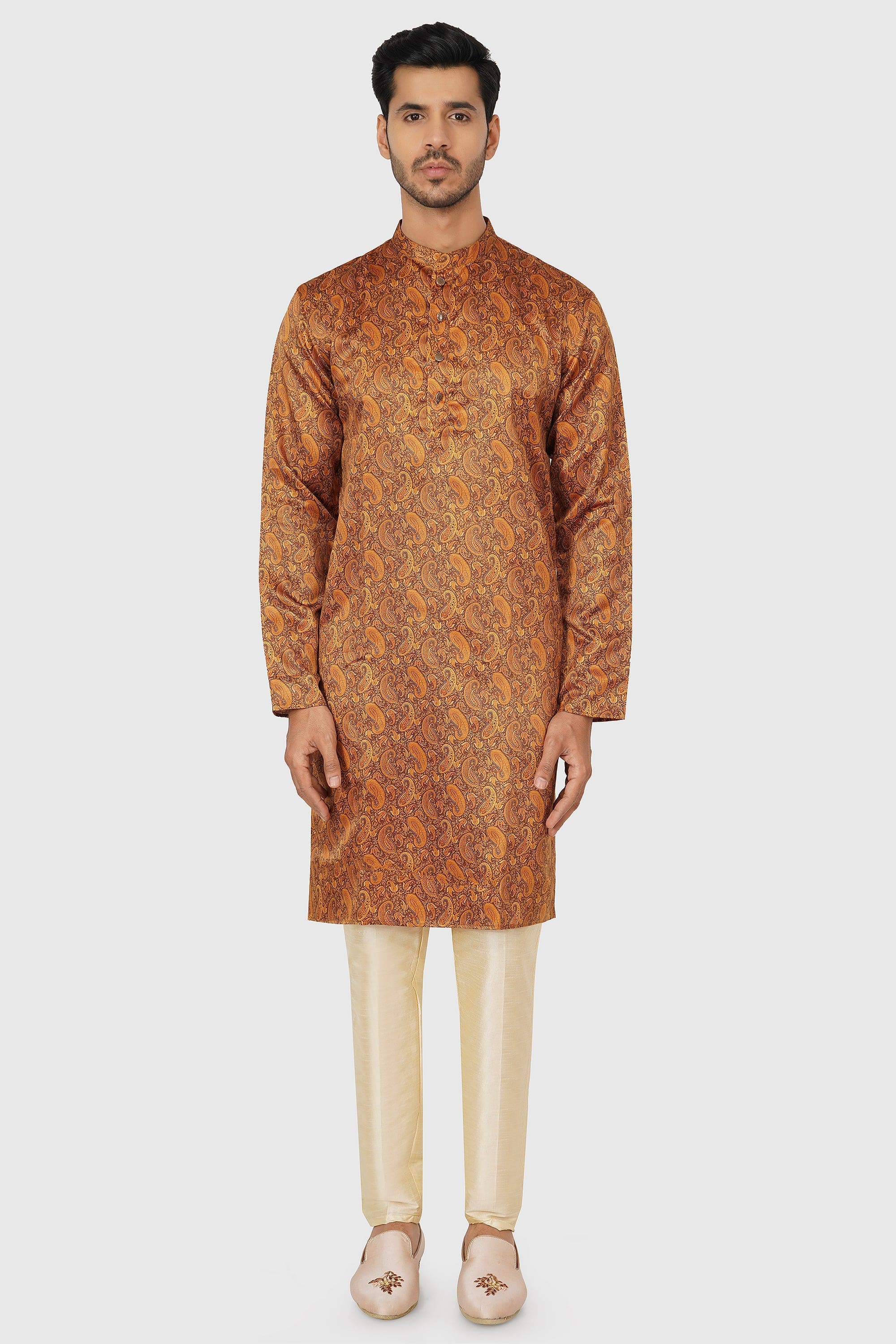 SANTI HOMME Rusted Paisley Kurta