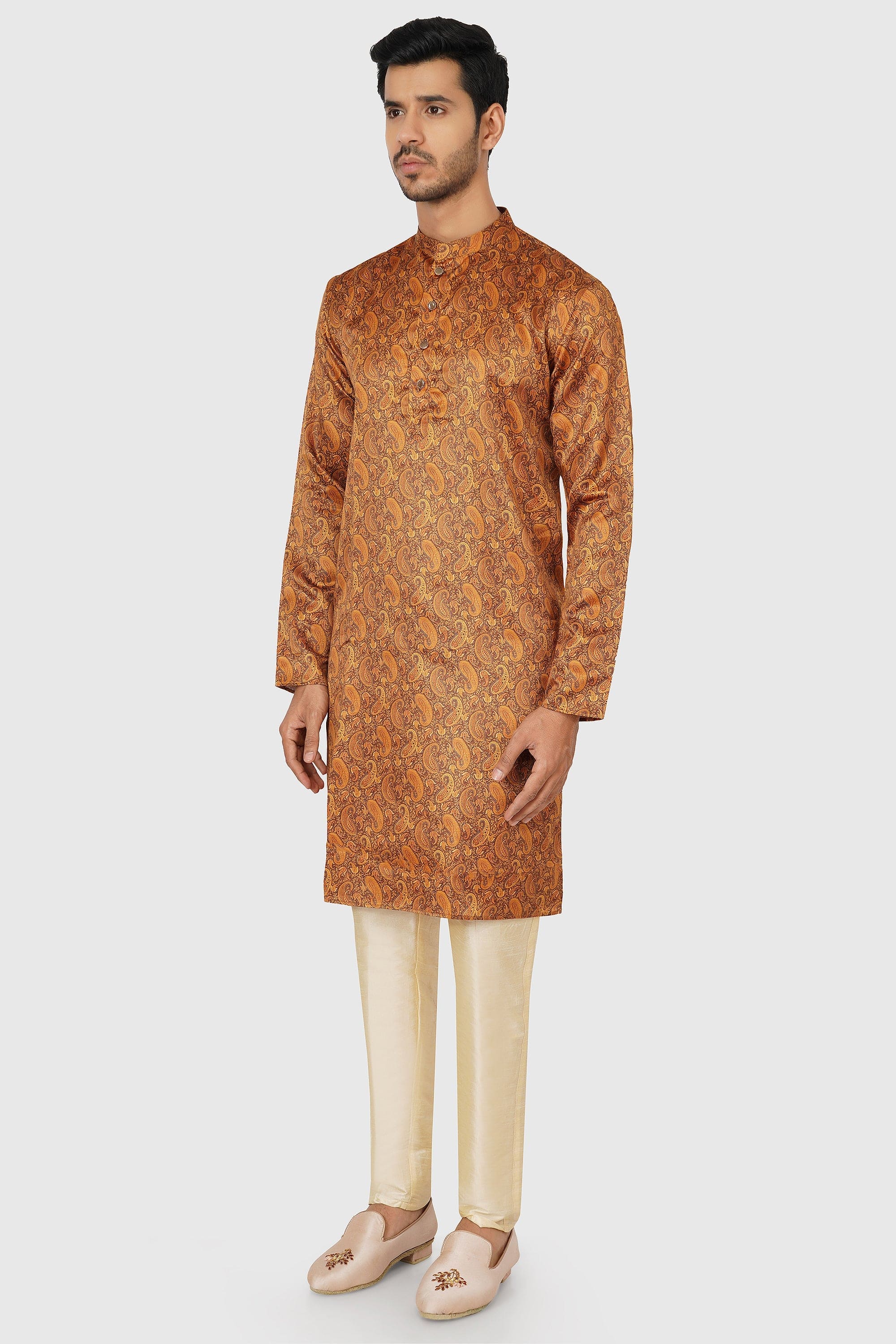 SANTI HOMME Rusted Paisley Kurta