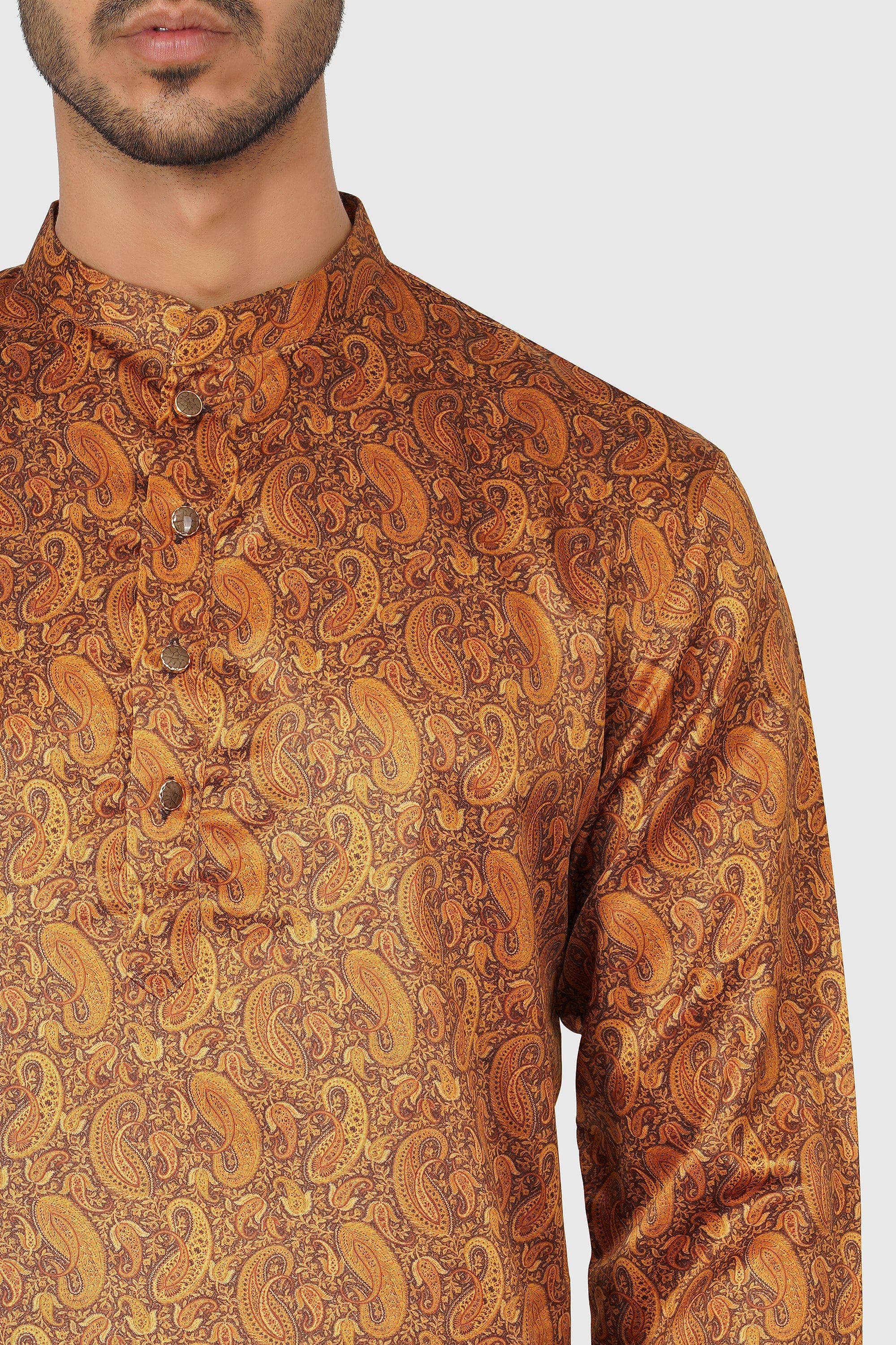 SANTI HOMME Rusted Paisley Kurta