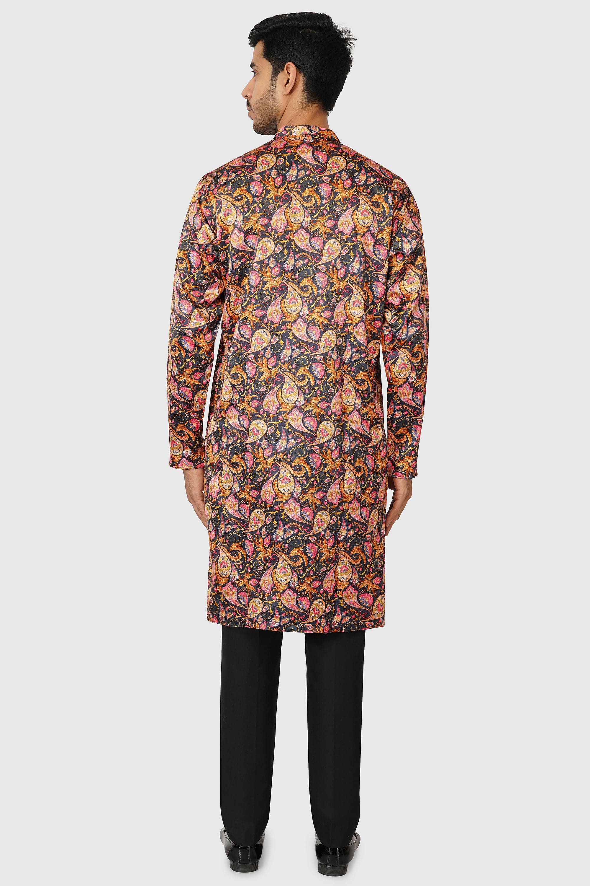 SANTI HOMME Vibrant Midnight Kurta