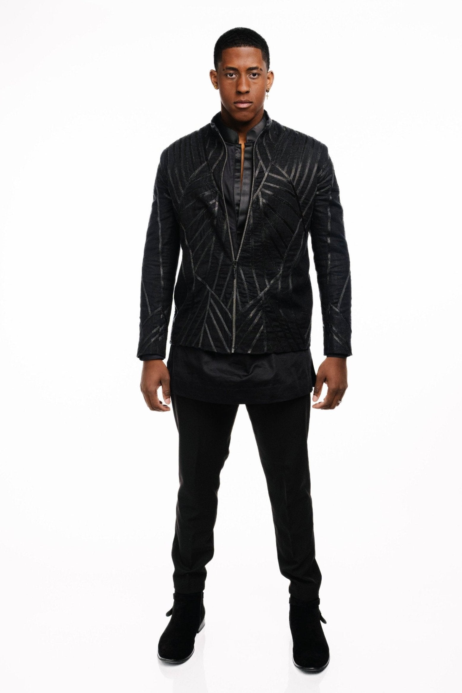 Wool-Linen Taped Jacket Set