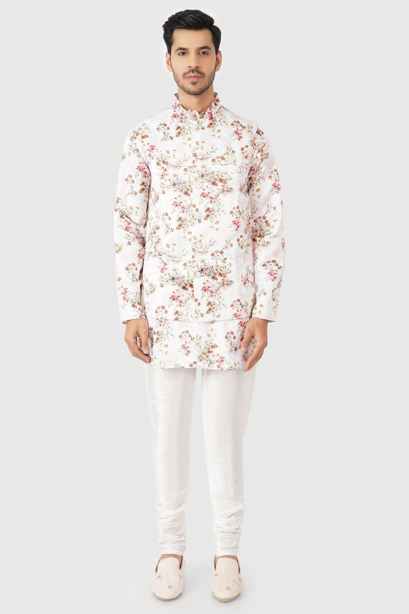 SANTI HOMME Frosted Multi-Colored Floral Bandi