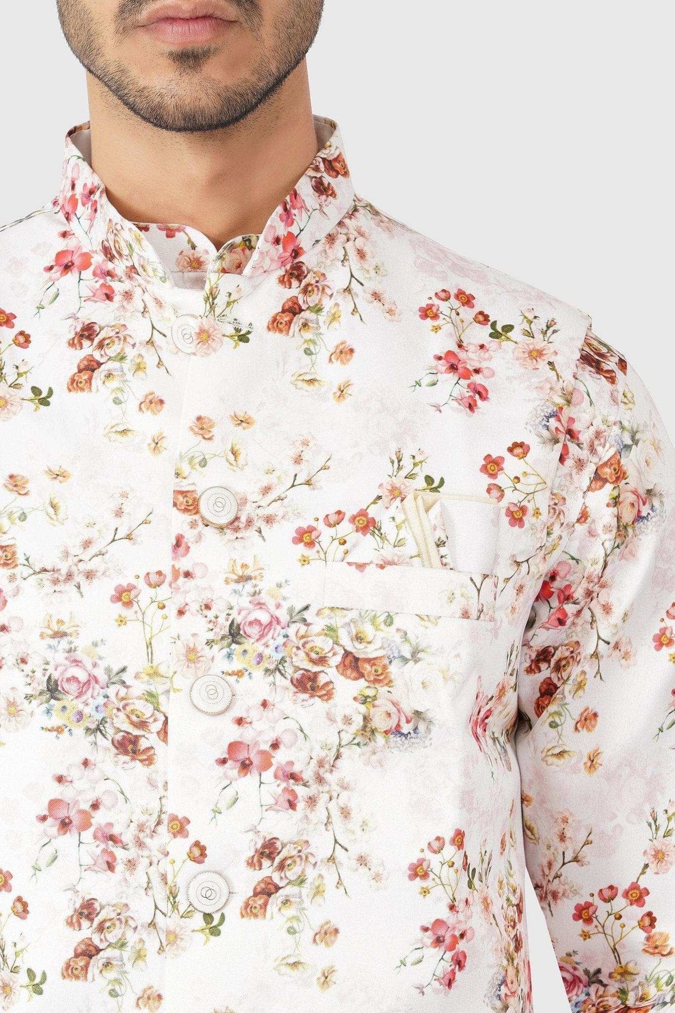SANTI HOMME Frosted Multi-Colored Floral Bandi