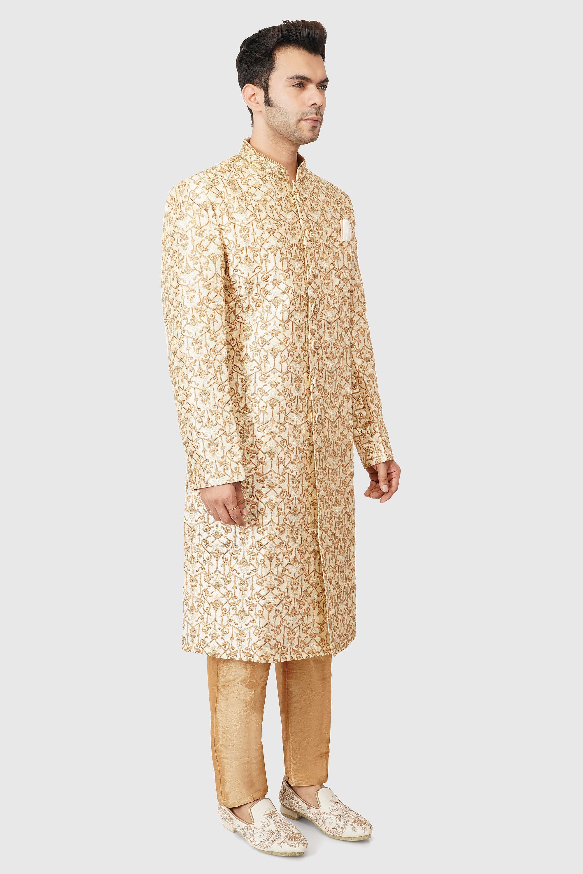 SANTI HOMME Golden Highness Sherwani Set