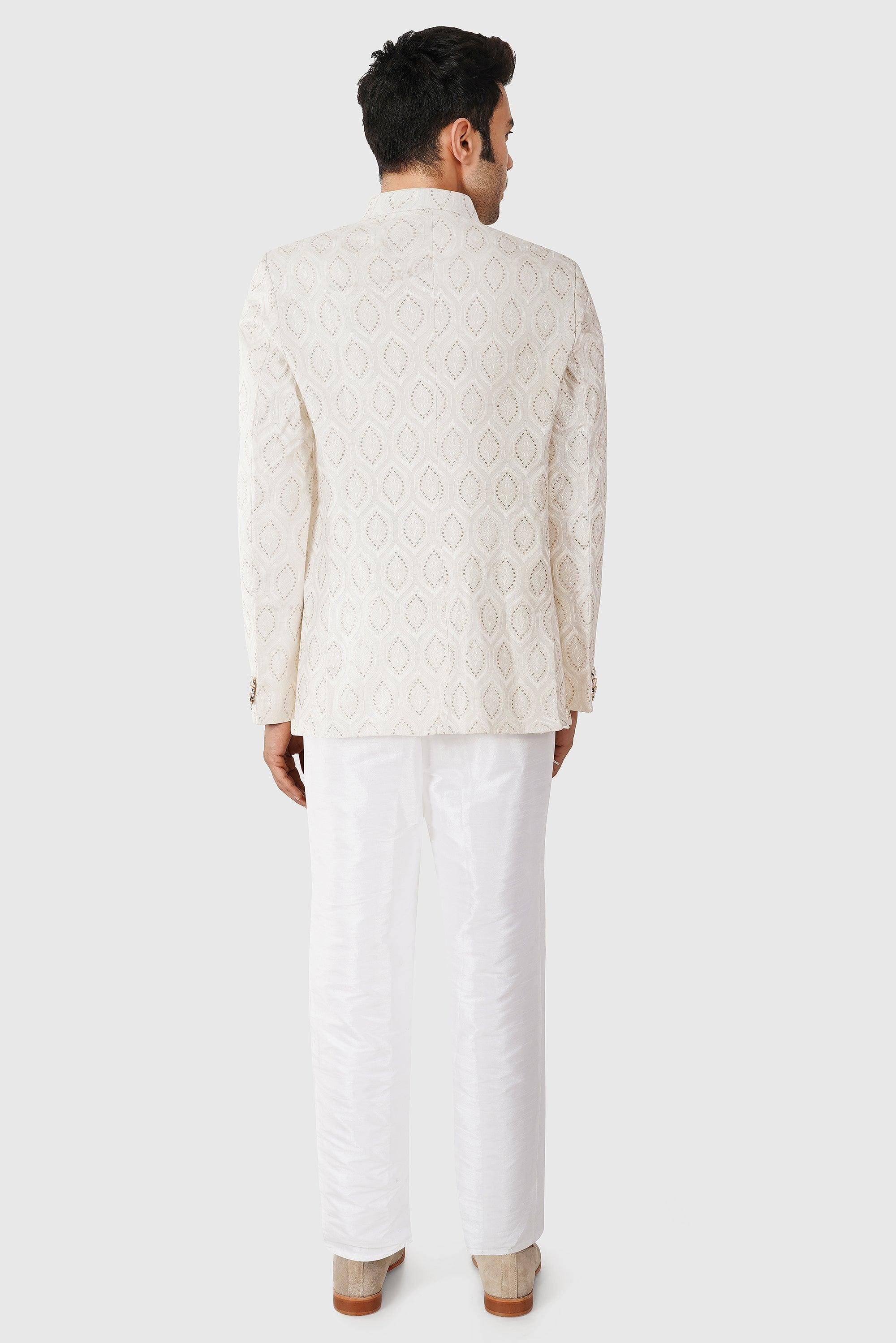 SANTI HOMME Pearl Charmed Bandhgala Set