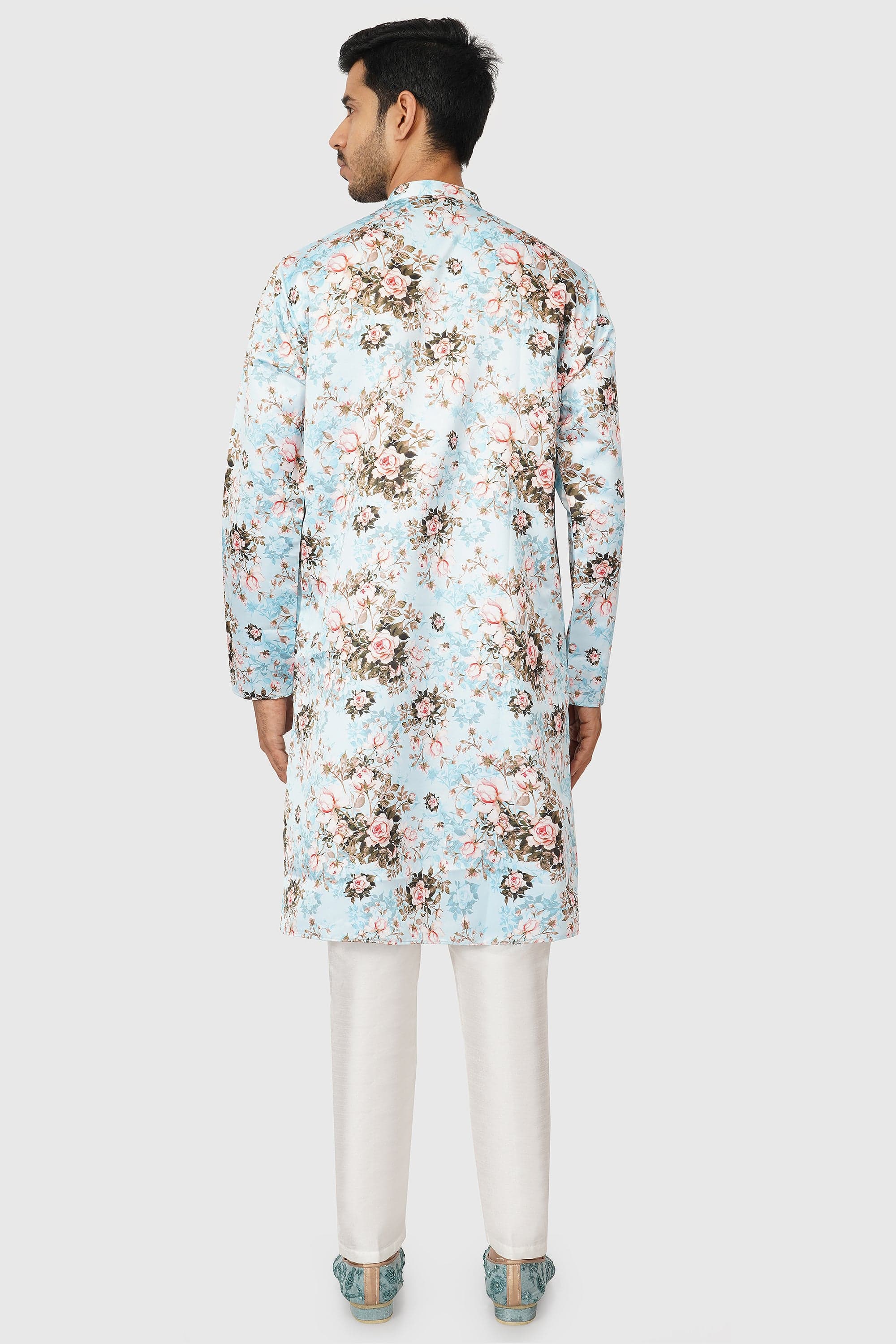 SANTI HOMME Sky Floral Kurta Set